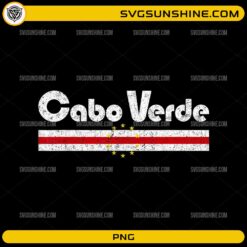 Cabo Verde Flag PNG Cabo Verdean pride design with flag stripe and yellow stars