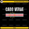Cape Verde Flag PNG with distressed Cape Verde text and national flag stripe