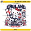 Cute kitty inspired England World Cup 2026 PNG wearing an England soccer jersey with a football and England flag.