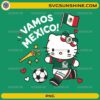 Cute kitty inspired Mexico soccer PNG wearing a Mexico football jersey, waving the Mexican flag with a soccer ball for sublimation.