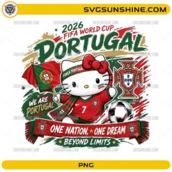 Cute kitty inspired Portugal World Cup 2026 PNG wearing a Portugal soccer jersey, holding the Portuguese flag with a soccer ball.