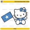 Cute kitty inspired Somalia flag PNG with transparent background for sublimation and DIY crafts