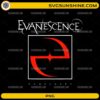 Evanescence 2026 World Tour PNG with gothic rock logo and red emblem artwork