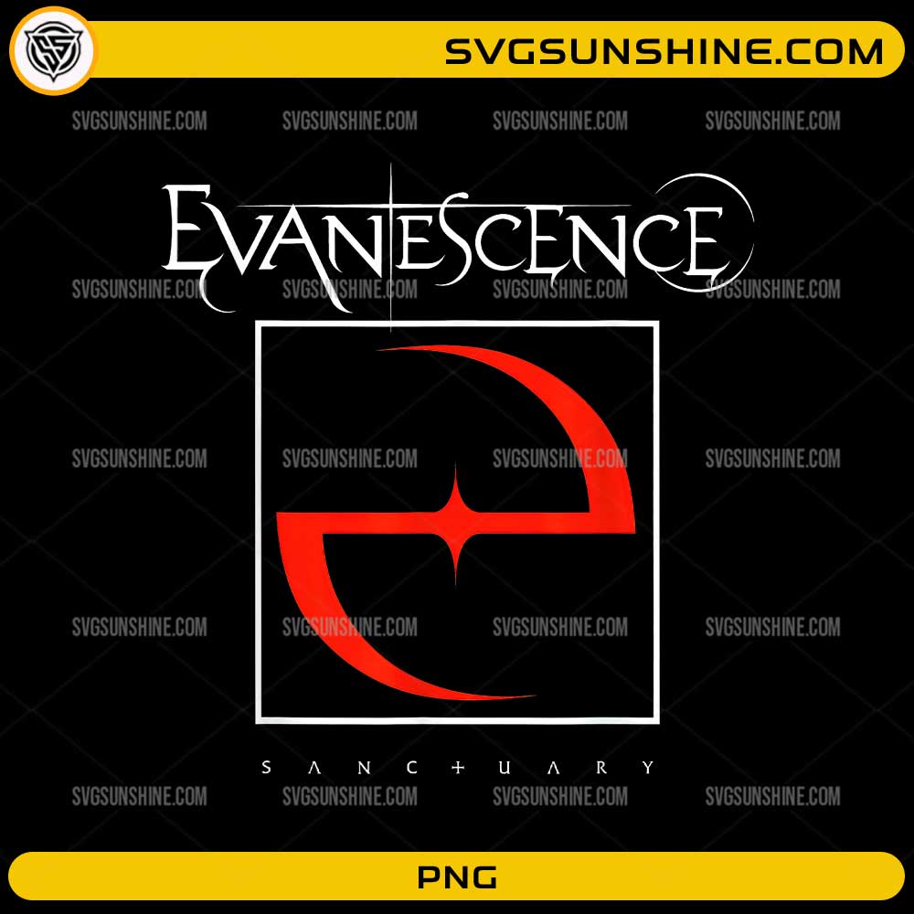 Evanescence 2026 World Tour PNG with gothic rock logo and red emblem artwork