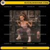 Funny Gym Girl PNG featuring a woman doing heavy barbell squats with a humorous facial expression in a vintage gym scene