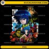 Ghost in the Shell Character Collage PNG featuring colorful cyberpunk anime characters in a futuristic sci-fi composition