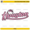 Hello Kitty Houston Baseball PNG with pink Houston fan script design