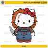Horror Hello Kitty Chucky PNG cute killer doll Halloween digital design