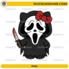 Horror Hello Kitty Ghostface PNG cute slasher Halloween digital design