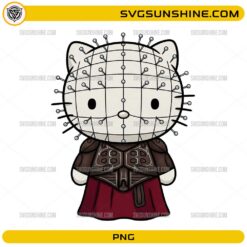 Horror Hello Kitty Hellraiser Pinhead PNG cute gothic horror digital design