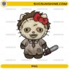Horror Hello Kitty Leatherface PNG cute chainsaw horror Halloween digital design