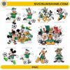 Mexico Mickey Soccer Bundle PNG featuring Mexican football cartoon fan designs