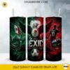 Mexico Soccer 20oz skinny tumbler PNG sublimation wrap featuring the Mexican flag, eagle, soccer ball, stadium lights, and football-inspired artwork