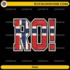 Norway Ro PNG with varsity letters filled with Norwegian flag colors