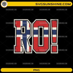 Norway Ro PNG, Norwegian Flag Letters Digital Download, Norway Soccer Fan PNG for Sublimation & Cricut
