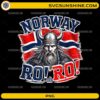 Norway Viking PNG with Norwegian flag and fierce Nordic warrior design