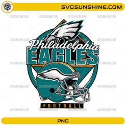 Philadelphia Eagles Football PNG vintage retro design with transparent background for t-shirt printing and DIY crafts