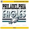 Philadelphia Eagles PNG football team design with bold varsity lettering and Eagles mascot graphic