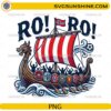 Ro Ro Norway Viking PNG featuring a Viking longship, Norwegian flag, cheering fans, and soccer theme for Cricut and sublimation.
