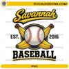Savannah Bananas Baseball PNG featuring a vintage baseball logo with crossed bananas and varsity lettering