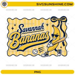 Savannah Bananas PNG | Cute Banana Baseball Mascot Digital Download