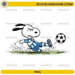 Snoopy Argentina Soccer PNG featuring a cute beagle-inspired football player kicking a soccer ball