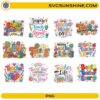 Teacher Appreciation Bundle PNG with 12 colorful teacher quote designs