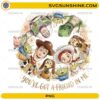 Toy Story You've Got A Friend In Me PNG with colorful toy-inspired characters and friendship quote