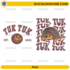 Tuk Tuk Turtle PNG featuring retro typography and cute cartoon turtle character artwork