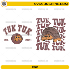 Tuk Tuk Turtle PNG featuring retro typography and cute cartoon turtle character artwork
