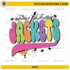We Are Jackets PNG colorful retro team spirit design with vibrant bubble letters and paint splatter accents