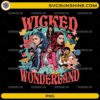Wicked Wonderland PNG fantasy villain kids inspired design with colorful characters and floral details