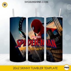 Spider Man Brand New Day Tumbler PNG 20oz Skinny Tumbler Template