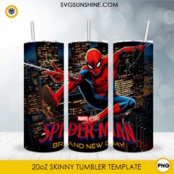 Spider man tumbler png design wrap for 20oz skinny tumbler sublimation