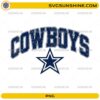 Cowboys Star PNG Dallas football design with distressed lettering and star graphic