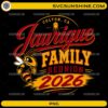 Custom Family Reunion 2026 PNG with vintage typography and customizable family reunion design for matching shirts.