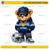 Dallas Cowboys Bear PNG cute teddy bear football fan design with helmet and hoodie