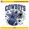 Dallas Cowboys Glitter Football PNG with blue glitter star football helmet and football design