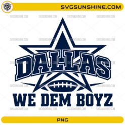 Dallas We Dem Boyz PNG with football star logo and football fan design