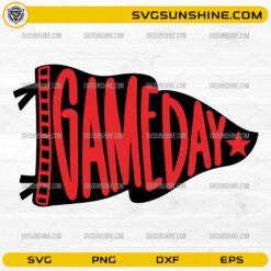 Game Day SVG football megaphone design cut file for Cricut and Silhouette