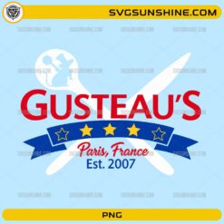 Gusteau's Paris France PNG chef-inspired restaurant design with crossed knives
