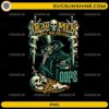 Hatbox Ghost Haunted Mansion PNG featuring a spooky skeleton ghost with top hat, treasure coins, swords, and Dead Men Tell No Tales Oops quote