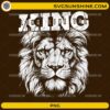 Long Like The King Lion PNG featuring a detailed majestic lion portrait design