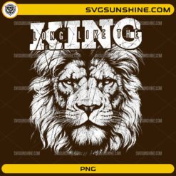 Long Like The King Lion PNG featuring a detailed majestic lion portrait design