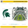 Michigan State Spartans Stadium PNG football stadium and Spartans helmet logo digital design