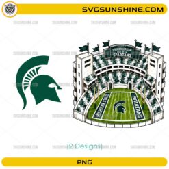 Michigan State Spartans Stadium PNG football stadium and Spartans helmet logo digital design
