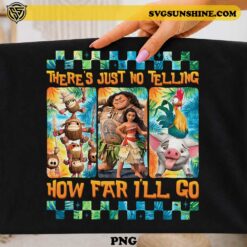 Moana PNG Disney Moana Maui Pua Hei Hei tropical quote design with How Far I'll Go artwork