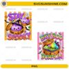 Stay Spooky Hey Boo Dumplin PNG with cute Halloween dumplings, witch hats, pumpkins, bats, and spider webs