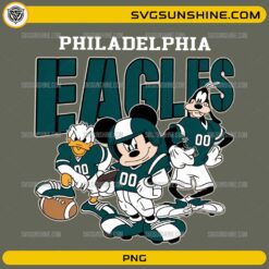 Mickey and friends Philadelphia Eagles PNG Design for T-Shirts and custom fan crafts