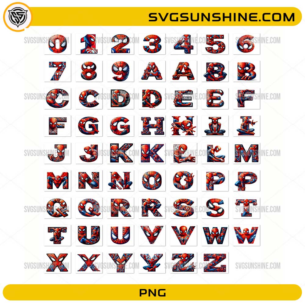 Spider Man Alphabet